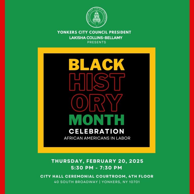 Yonkers Council President Collins-Bellamy Presents Black History Month Program-African-Americans in Labor