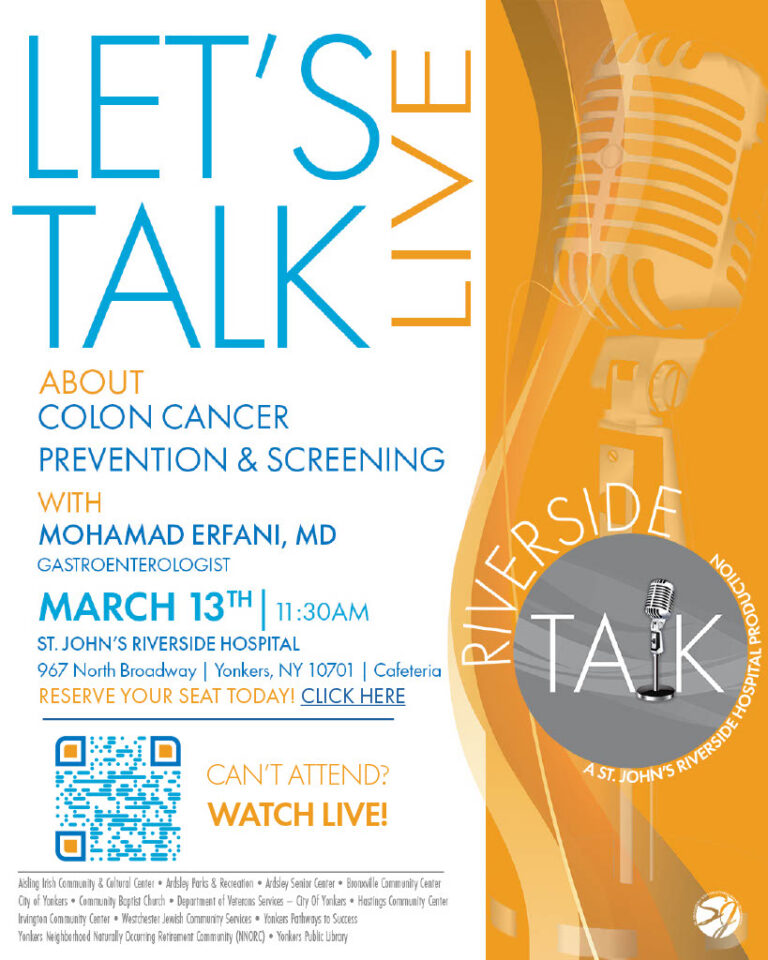 St. John’s Riverside Hospital Let’s Talk Live About Colon Cancer Prevention & Screening-March 13
