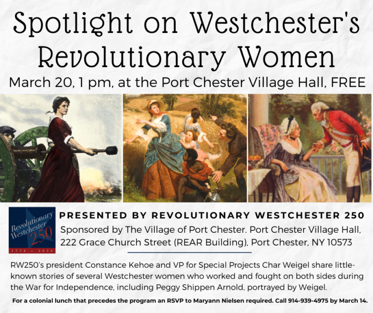 Spotlight on Westchester’s Revolutionary Women: March 20