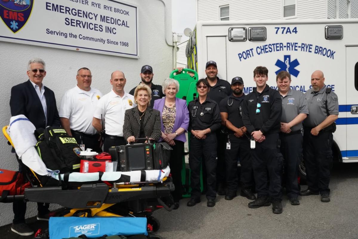 Senator Shelley Mayer and Port Chester-Rye- Rye Brook EMS Announce Purchase of Life-Saving Equipment Senator Shelley Mayer and Port Chester-Rye- Rye Brook EMS Announce Purchase of Life-Saving Equipment