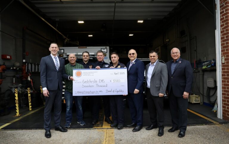 County Legislator James Nolan Delivers $17,000 to Eastchester Volunteer Ambulance Corp.