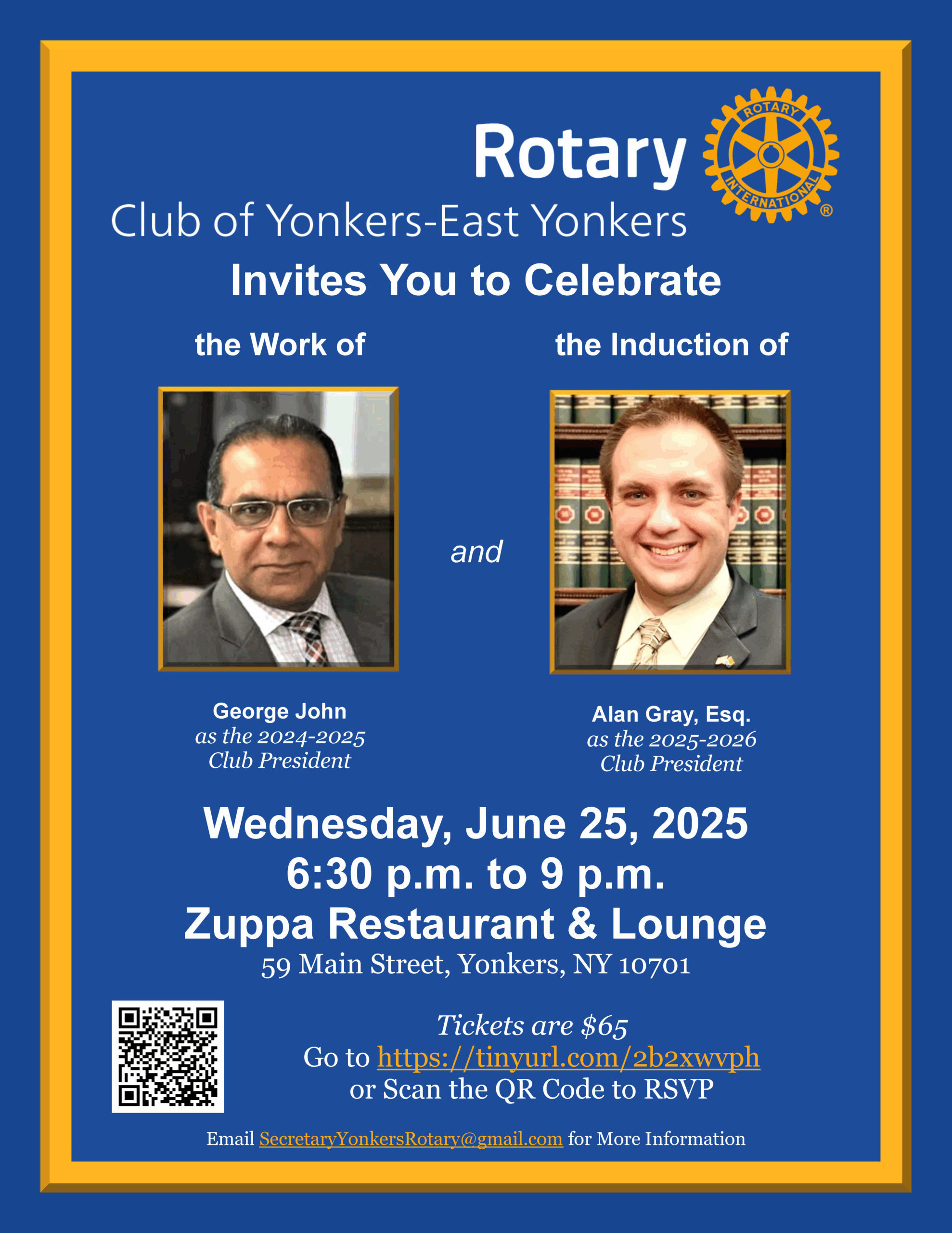 The Rotary Club of Yonkers-East Yonkers President’s Dinner-June 25 The Rotary Club of Yonkers-East Yonkers President’s Dinner-June 25