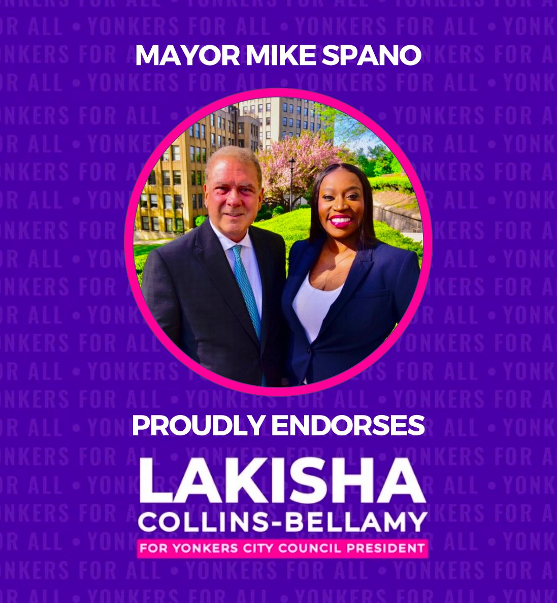 Mayor Mike Spano Endorses Collins-Bellamy for Council President Democratic Primary June 24 Mayor Mike Spano Endorses Collins-Bellamy for Council President Democratic Primary June 24