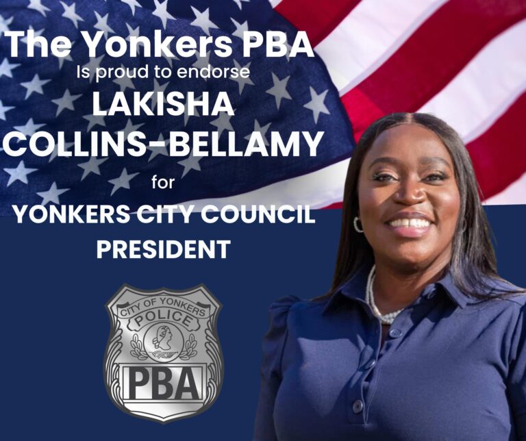 Yonkers PBA Endorses Lakisha Collins-Bellamy in Democratic Primary for City Council President
