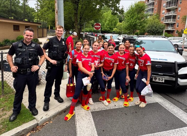 Eastchester Police Wish Girls Softball Team Good Luck