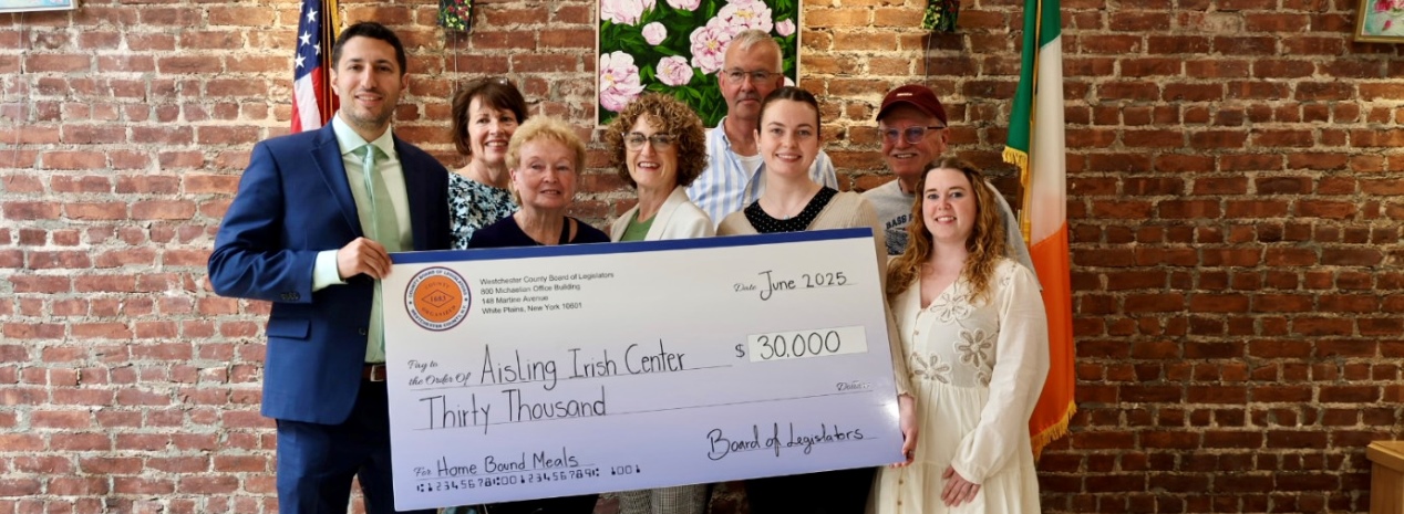 Legislator Tubiolo Delivers $30,000 to Aisling Irish Cultural and Community Center Legislator Tubiolo Delivers $30,000 to Aisling Irish Cultural and Community Center