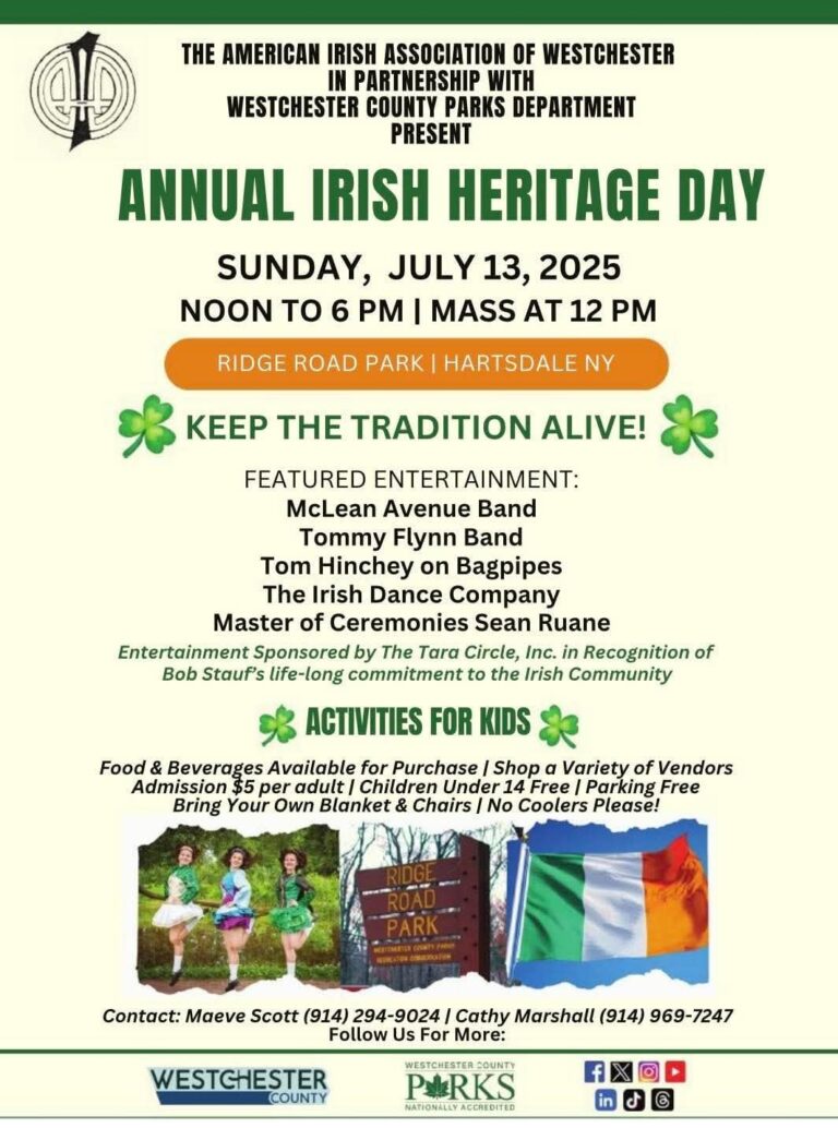 FEEL THE EMERALD ISLE SPIRIT AT THE ANNUAL IRISH-AMERICAN HERITAGE FESTIVAL ON JULY 13