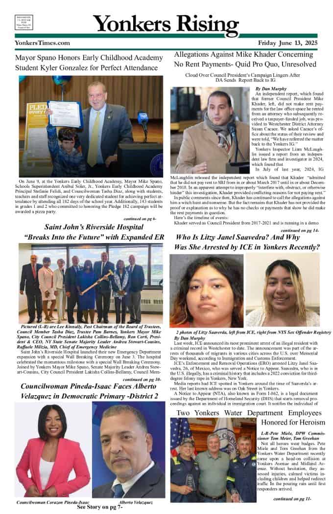 Yonkers Rising June 13, 2025 PDF