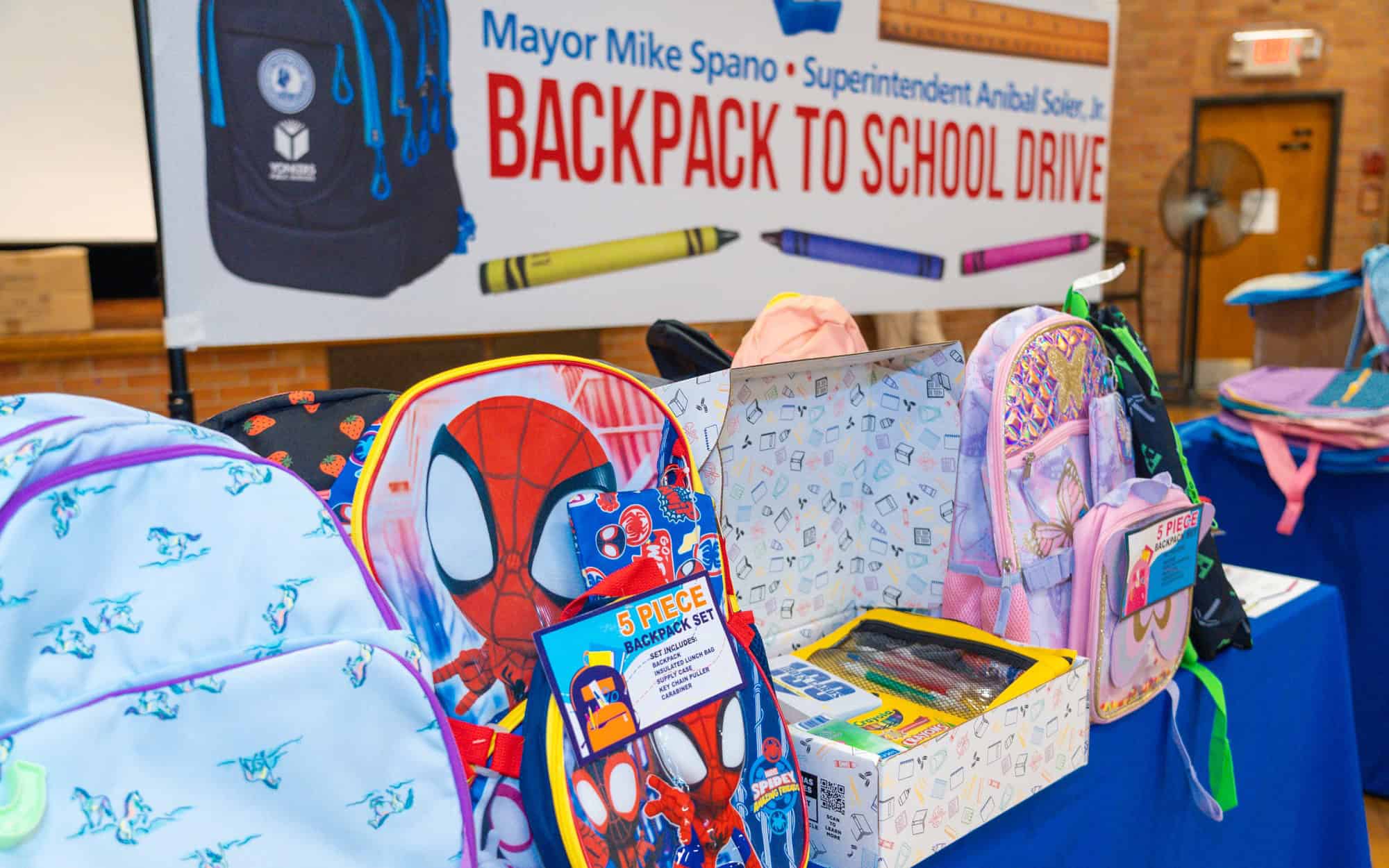 MAYOR SPANO LAUNCHES 14th ANNUAL YONKERS “BACKPACK TO SCHOOL” DONATION DRIVE MAYOR SPANO LAUNCHES 14th ANNUAL YONKERS “BACKPACK TO SCHOOL” DONATION DRIVE