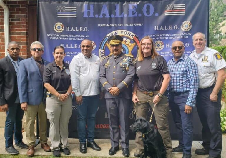 Police from Dominican Republic Celebrate National Night Out in Yonkers