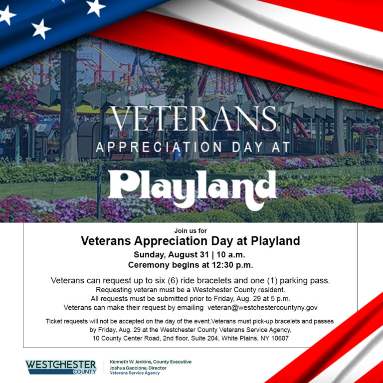 Veterans Appreciation Day at Playland: Sunday, August 31