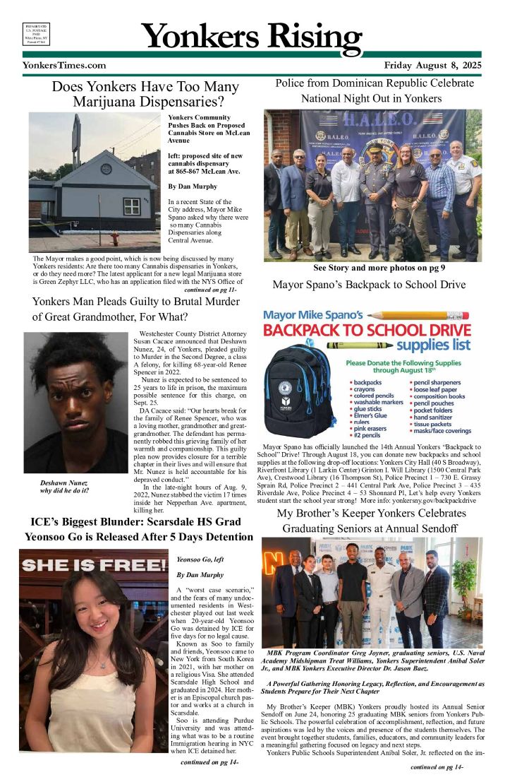 Yonkers Rising August 8, 2025 PDF