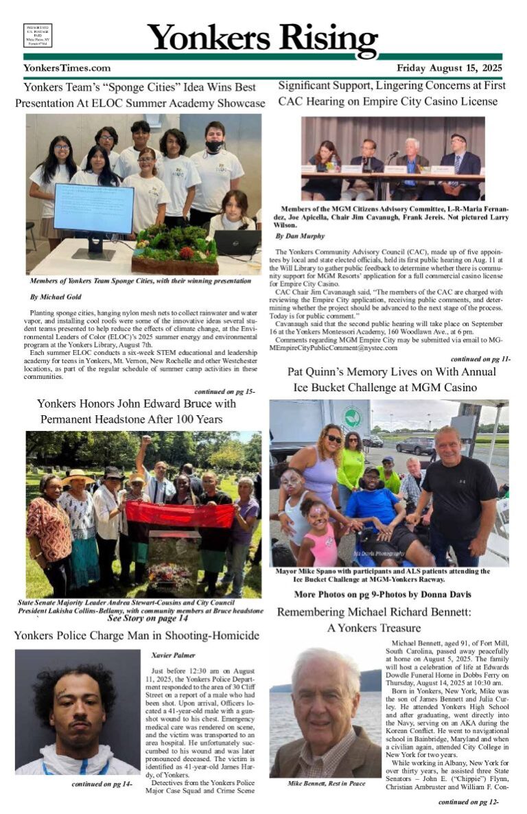 Yonkers Rising August 15, 2025 PDF