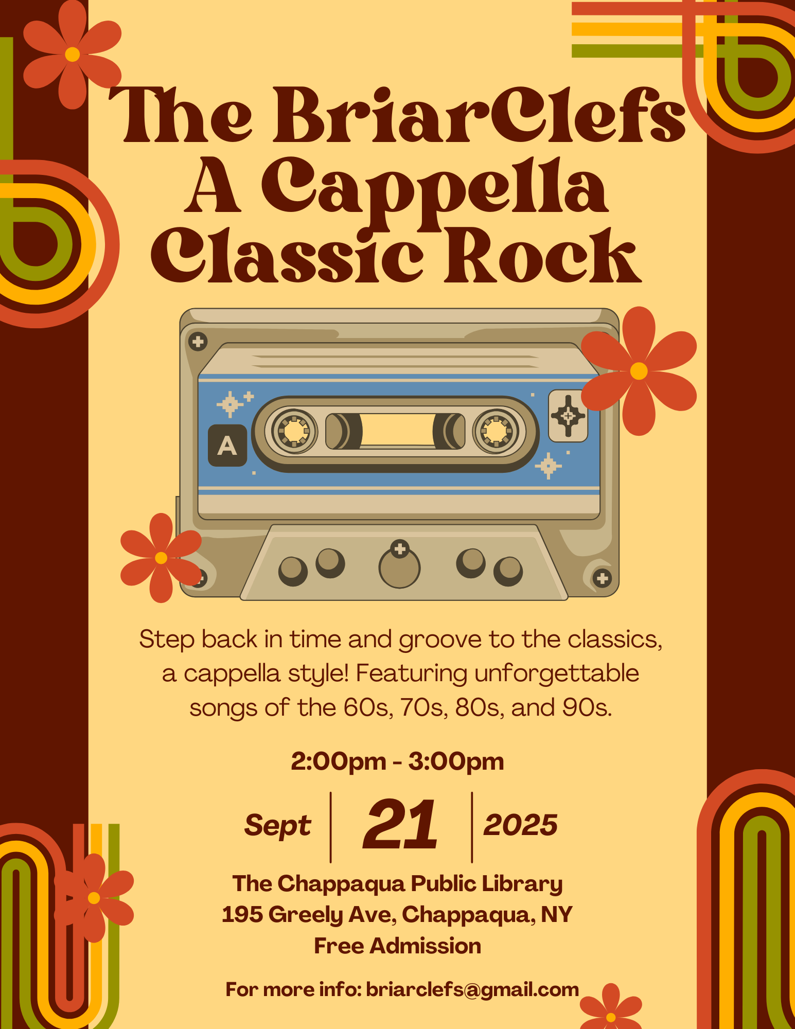 Come Hear The BriarClefs Perform September 21 in Chappaqua Come Hear The BriarClefs Perform September 21 in Chappaqua