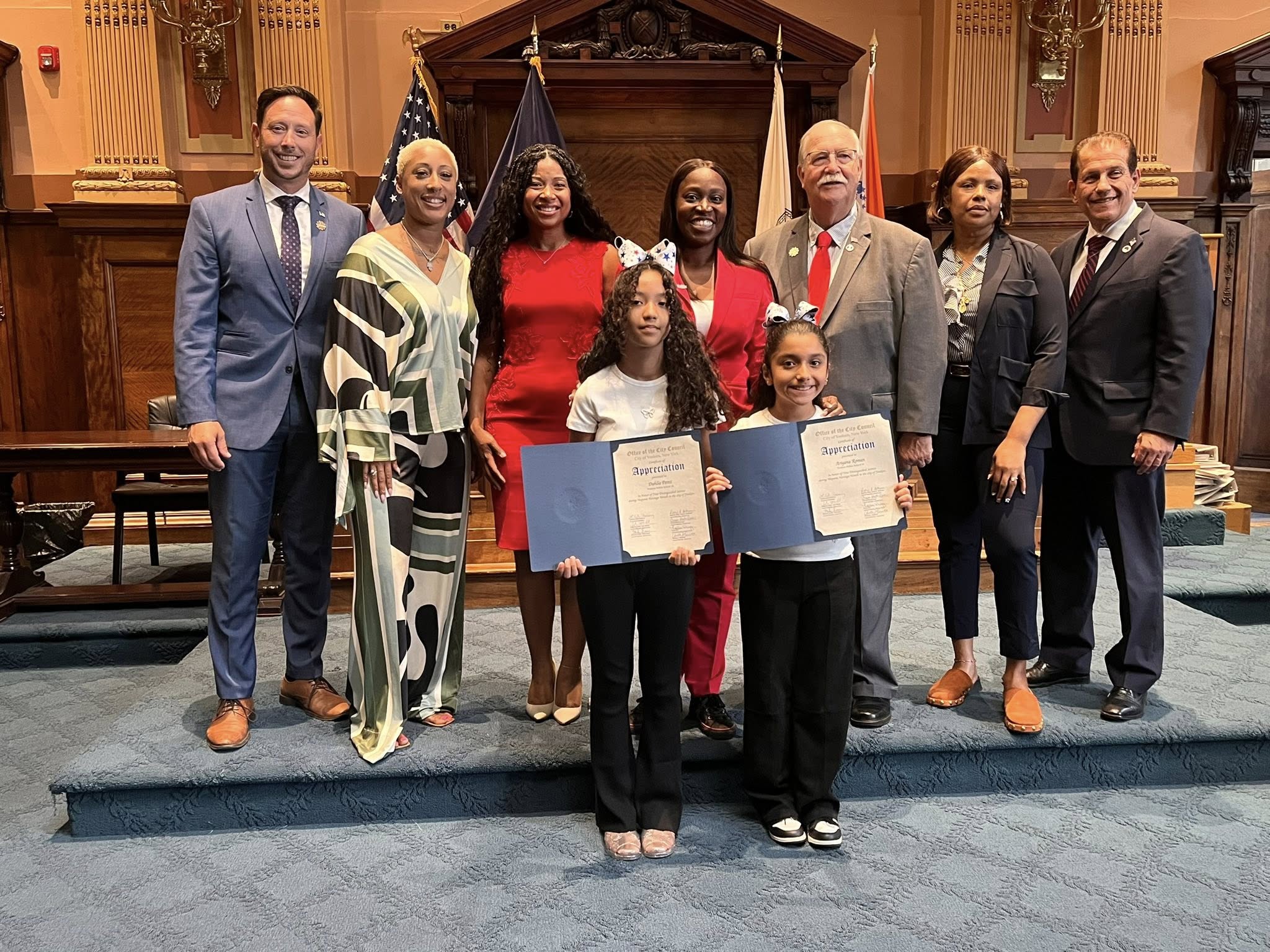 YPS Students Dahlia Perez and Ariyana Roman Lead Yonkers City Council In Pledge of Allegiance YPS Students Dahlia Perez and Ariyana Roman Lead Yonkers City Council In Pledge of Allegiance