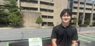 White Plains High School Senior Maximilian Mui Brings Renewable Energy Bench to the City