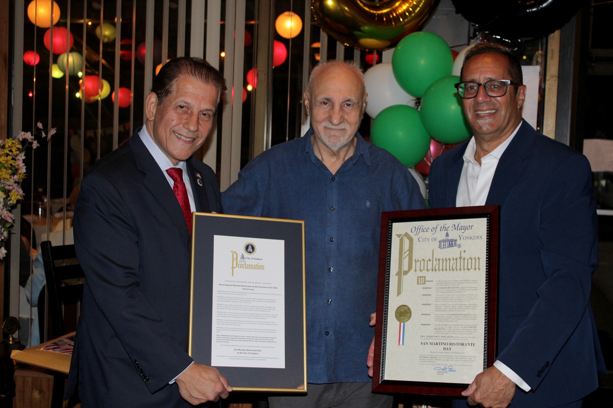 Congratulations San Martino Ristorante on 50 Years in Yonkers Congratulations San Martino Ristorante on 50 Years in Yonkers