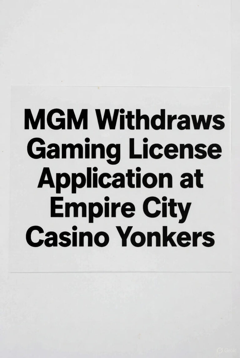 MGM YONKERS WITHDRAWS CASINO LICENSE APPLICATION IN NEW YORK