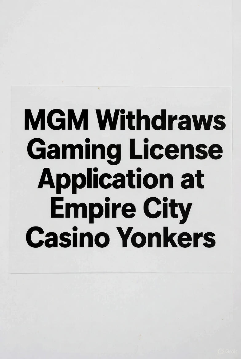 MGM YONKERS WITHDRAWS CASINO LICENSE APPLICATION IN NEW YORK MGM YONKERS WITHDRAWS CASINO LICENSE APPLICATION IN NEW YORK