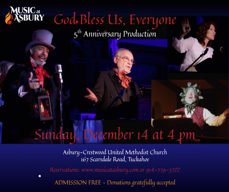 Music at Asbury presents “God Bless Us, Everyone” December 14
