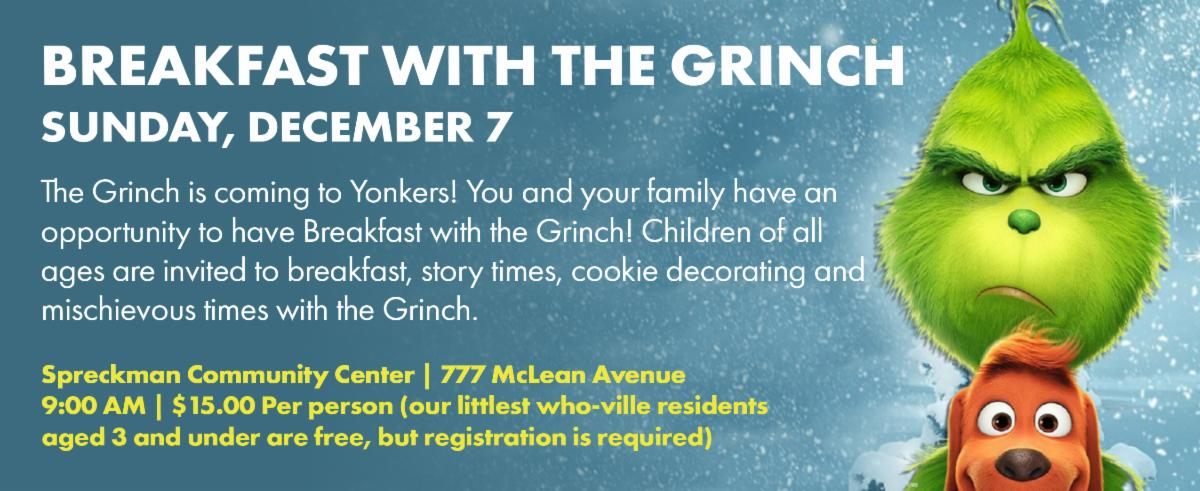 Breakfast with the Grinch at Coyne Park Yonkers Breakfast with the Grinch at Coyne Park Yonkers