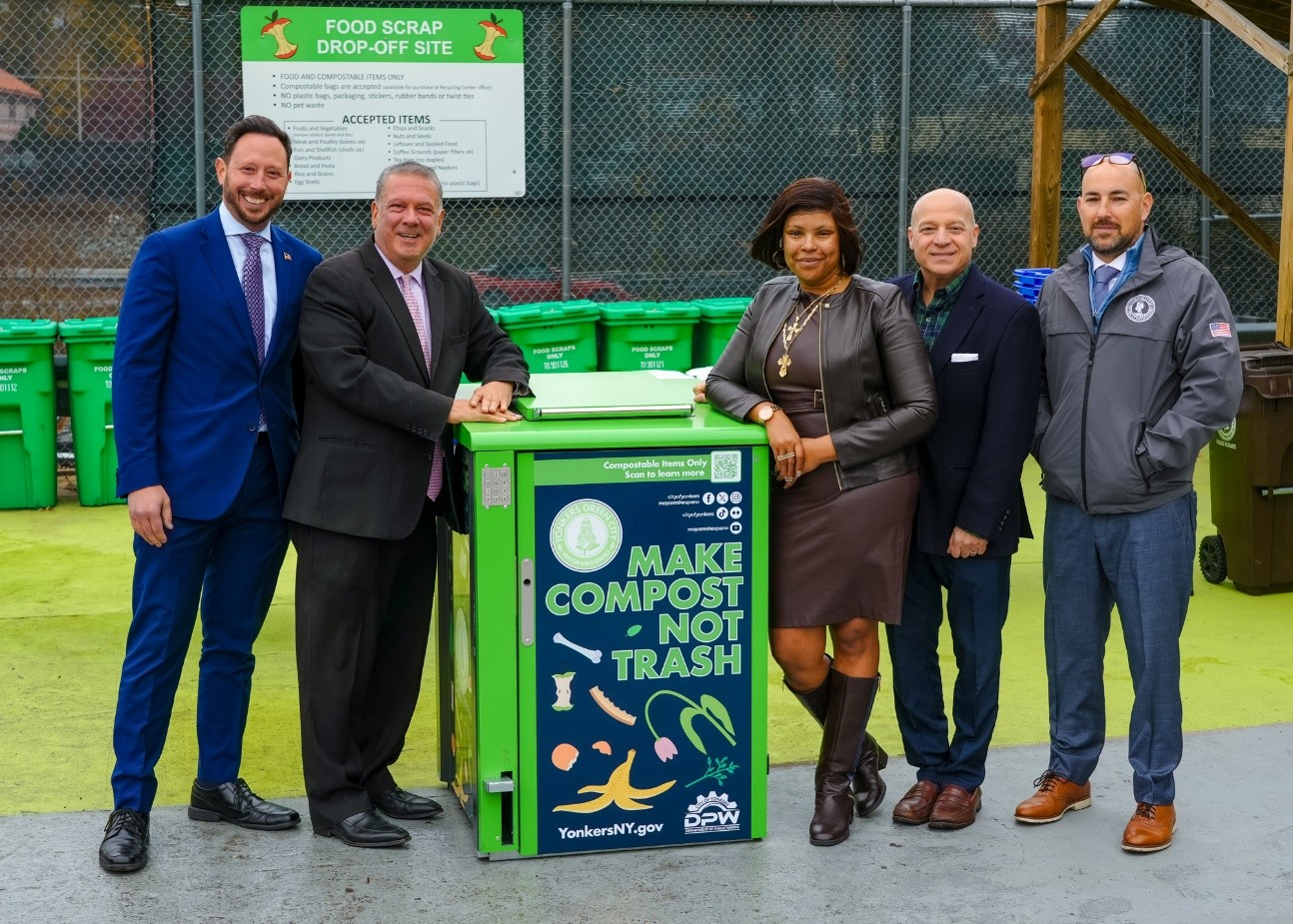 Yonkers Mayor Spano Expands Community Food Scrap Recycling Program with New Drop-Off Locations and Curbside Pick-Up Yonkers Mayor Spano Expands Community Food Scrap Recycling Program with New Drop-Off Locations and Curbside Pick-Up