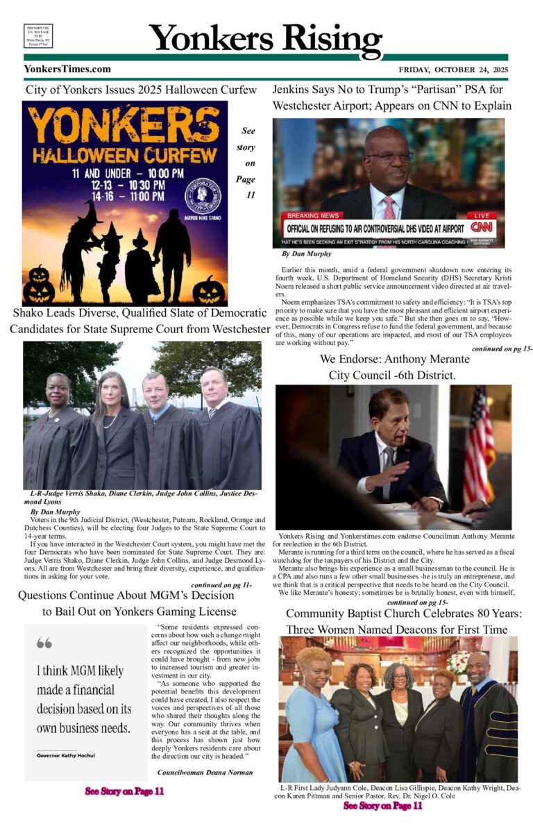 Yonkers Rising October 24, 2025 PDF