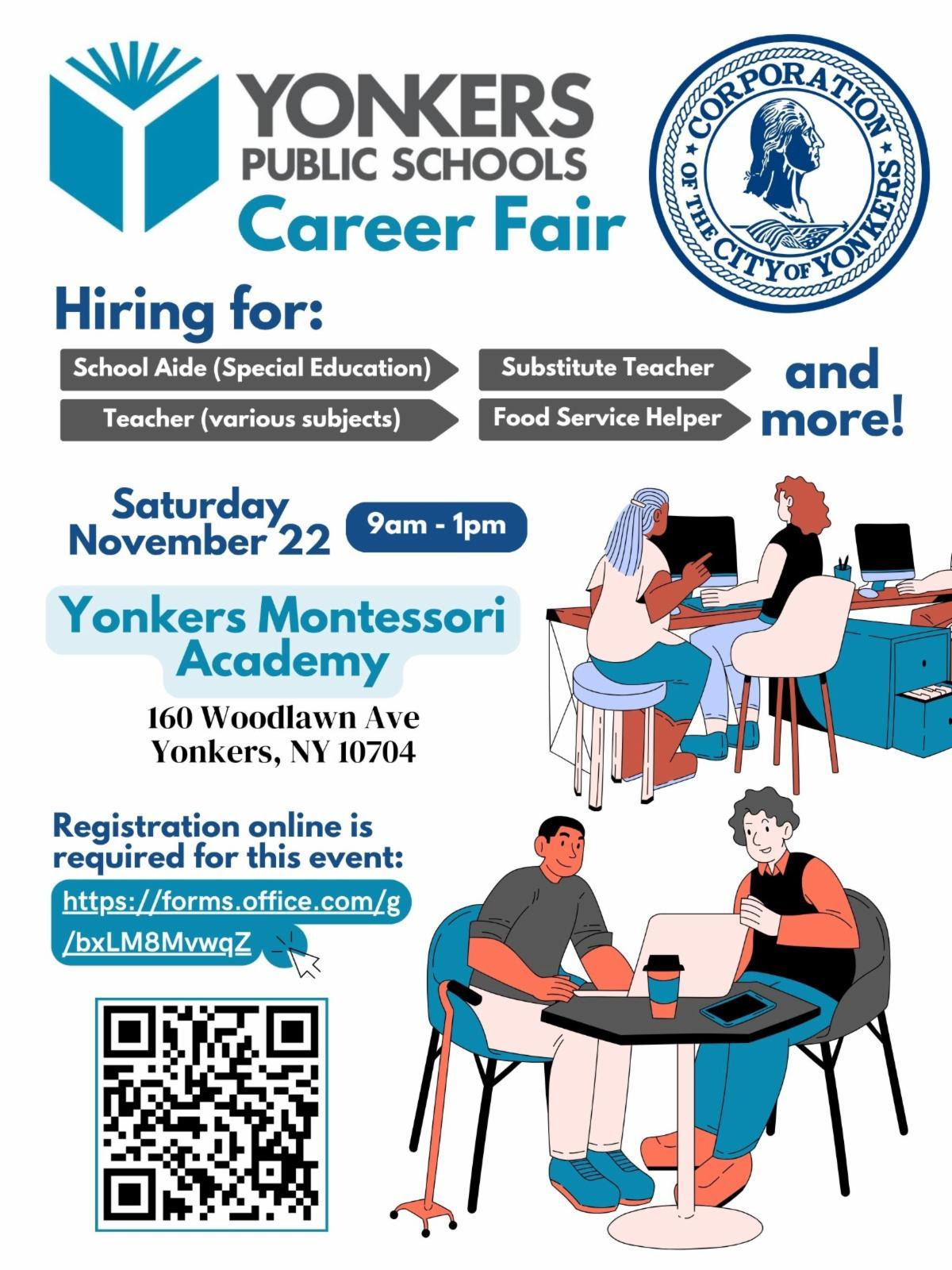 Yonkers Public Schools Career Fair November 22 Yonkers Public Schools Career Fair November 22
