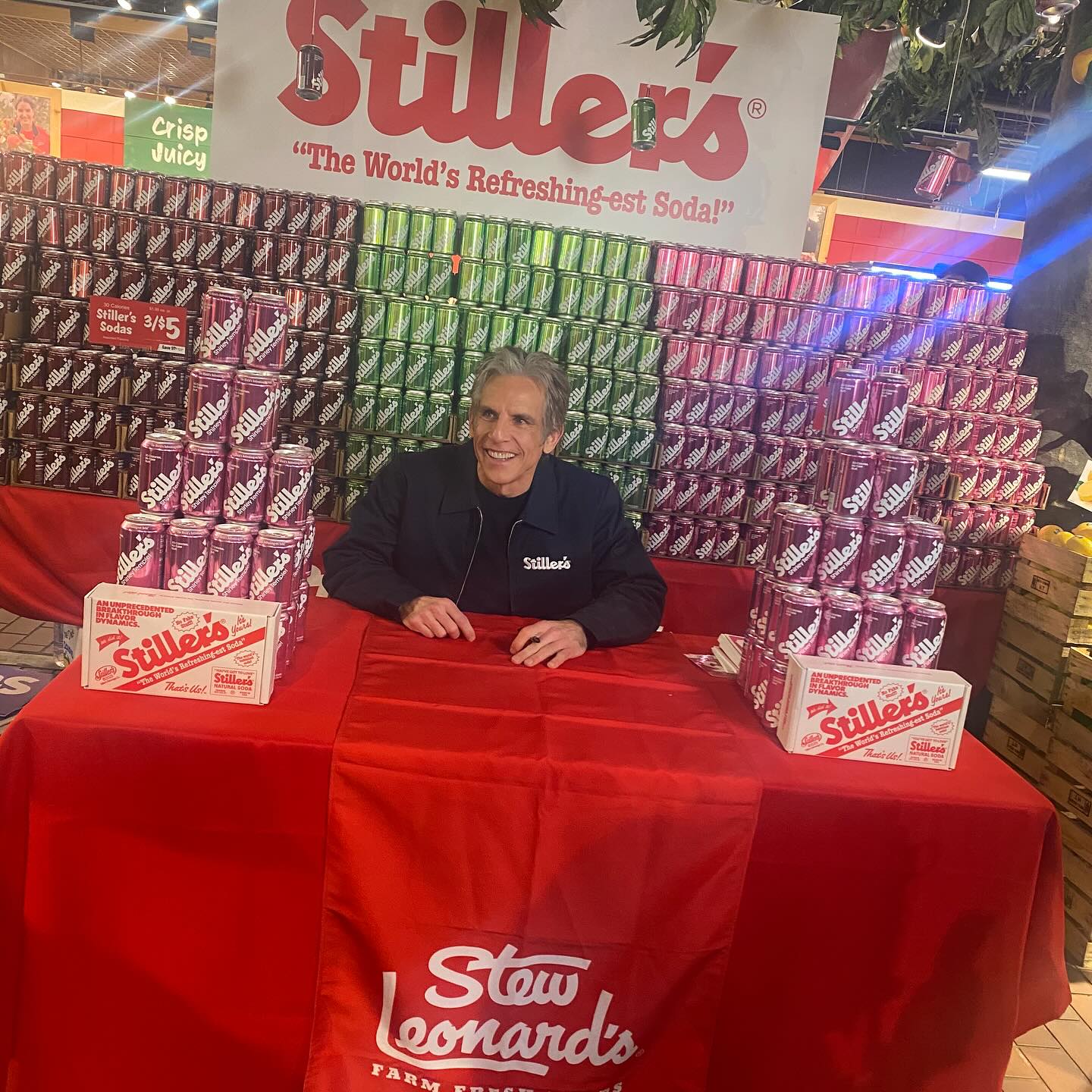 Ben Stiller Comes to Stew Leonard’s Yonkers to Promote Stiller’s Soda Ben Stiller Comes to Stew Leonard’s Yonkers to Promote Stiller’s Soda
