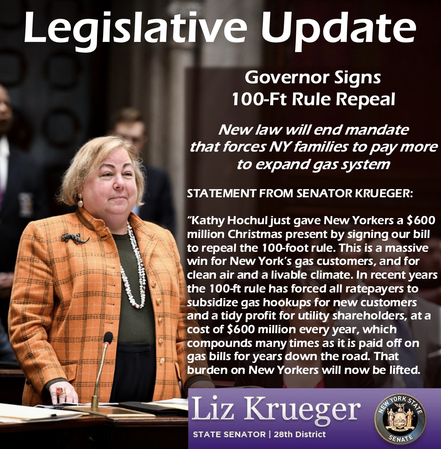 New York Becomes the Latest State to Eliminate 100-Foot Gas Line Rule After Years of Advocacy New York Becomes the Latest State to Eliminate 100-Foot Gas Line Rule After Years of Advocacy