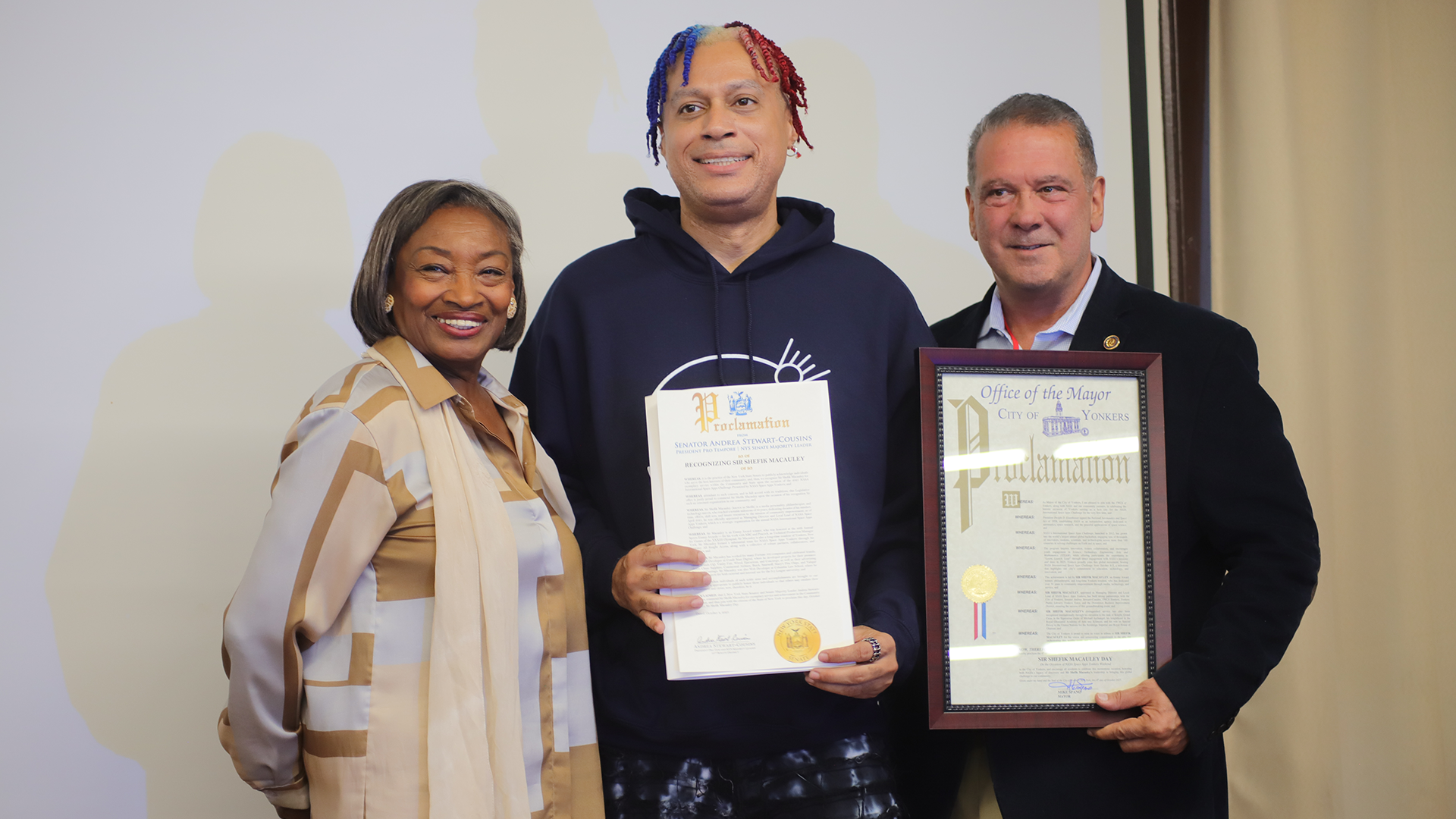 Sir Shefik Receives Proclamation From New York State Senate And Majority Leader Andrea Stewart-Cousins Sir Shefik Receives Proclamation From New York State Senate And Majority Leader Andrea Stewart-Cousins