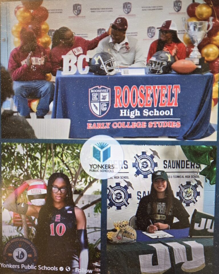 Three Yonkers Public Schools Student Athlete Commit to Colleges