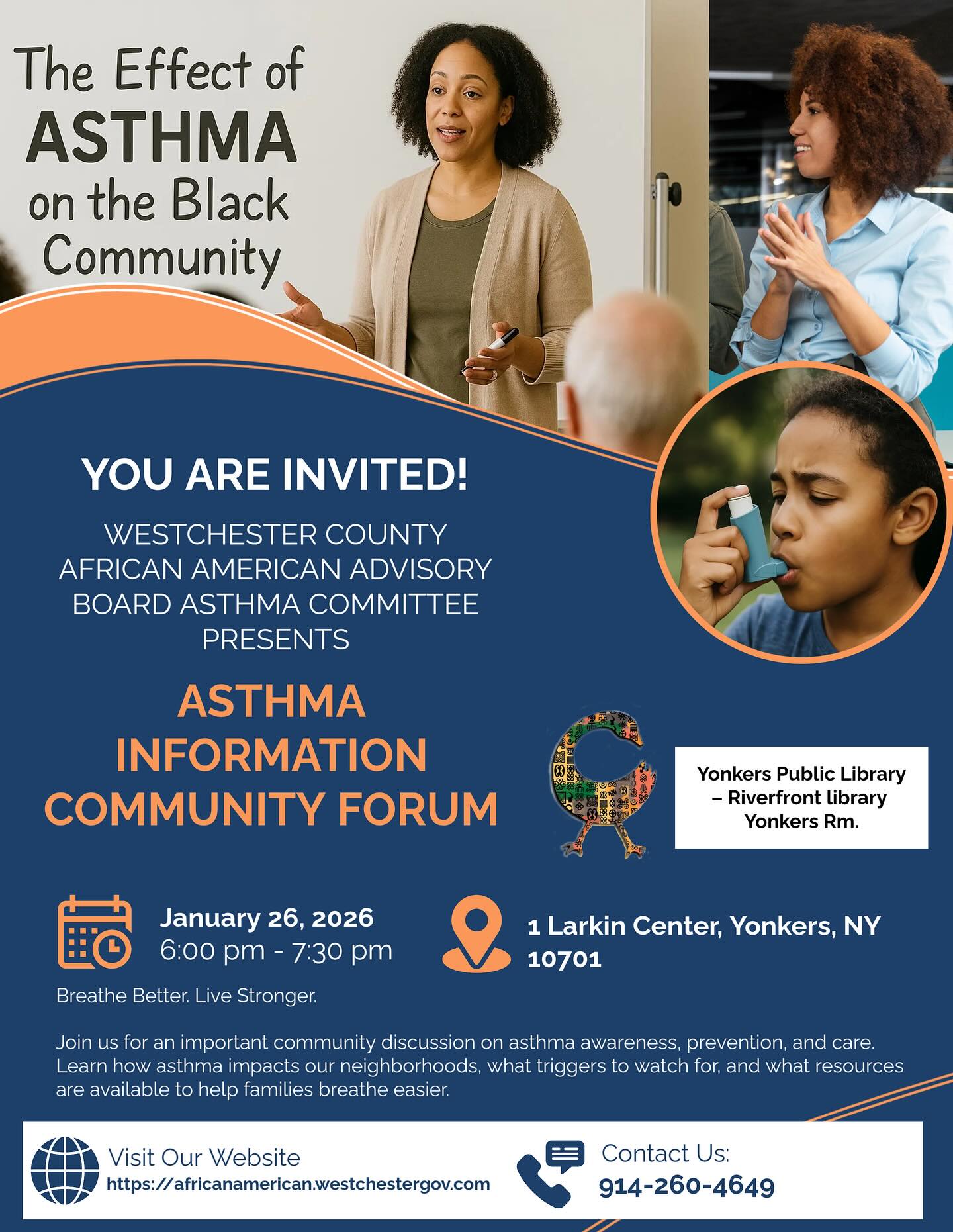 Asthma Information Community Forum: Jan 26-Riverfront Library Asthma Information Community Forum: Jan 26-Riverfront Library