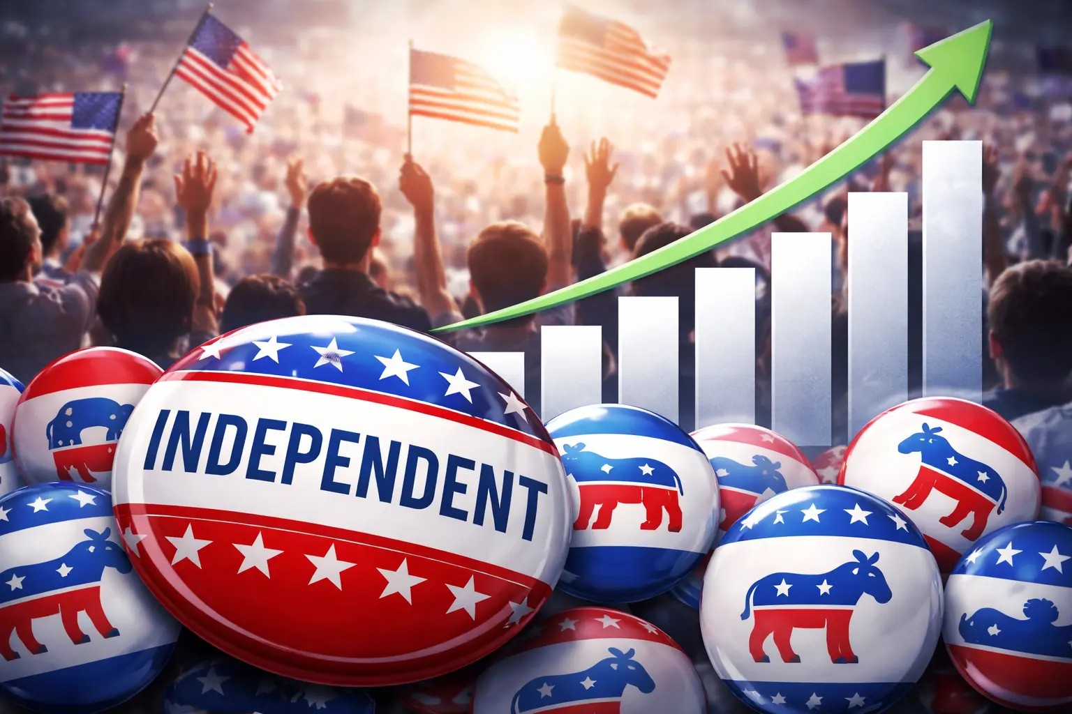 A New High 45% in U.S. Identify as Political Independents A New High 45% in U.S. Identify as Political Independents