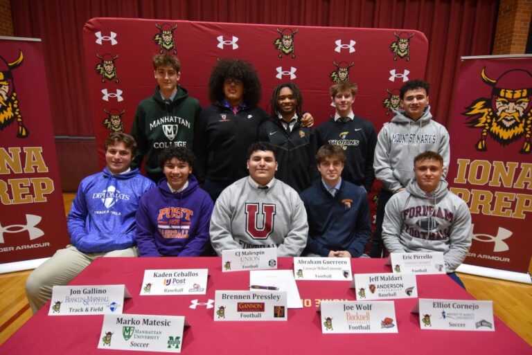 10 Scholar-Athletes Participate in Signing Day at Iona Prep