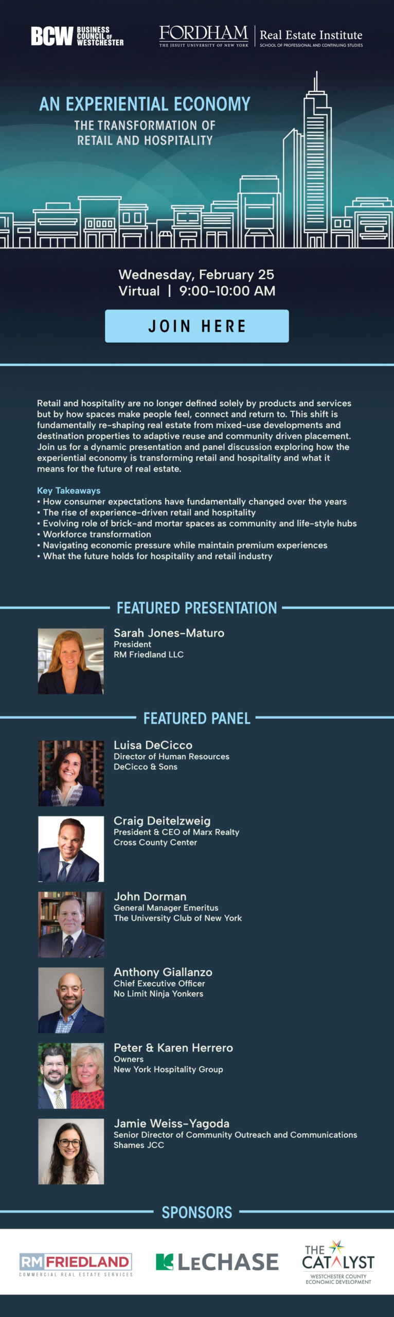 An Experiential Economy: The Transformation of Retail and Hospitality-Virtual Discussion -Feb. 25 An Experiential Economy: The Transformation of Retail and Hospitality-Virtual Discussion -Feb. 25