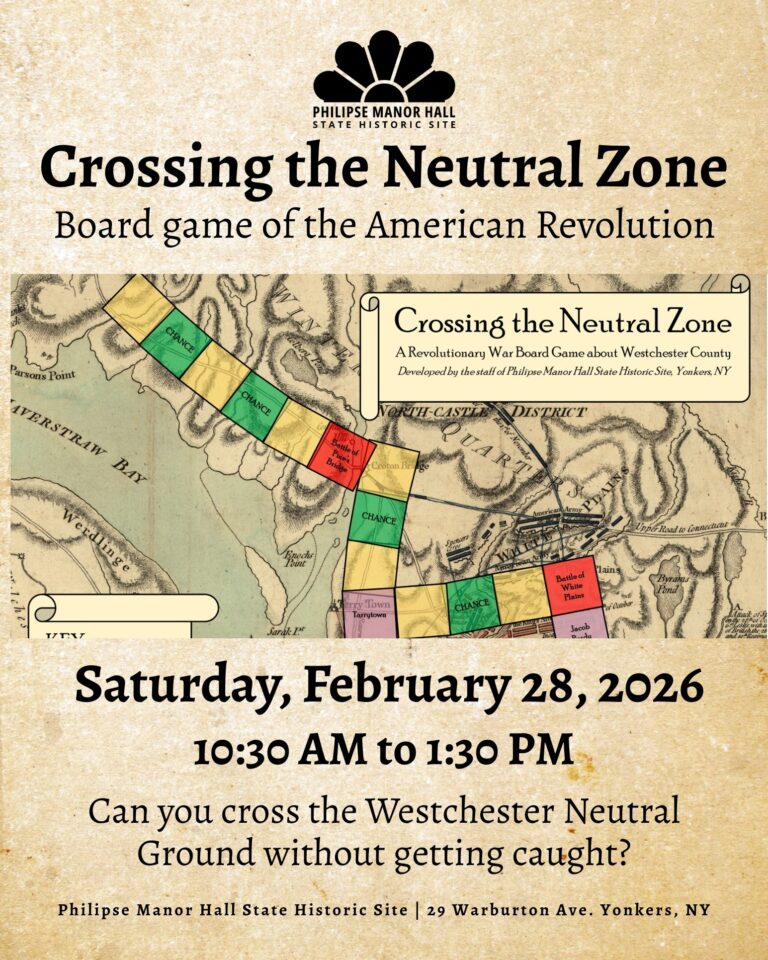 PHILIPSE MANOR HALL DEBUTS REVOLUTIONARY WAR BOARD GAME