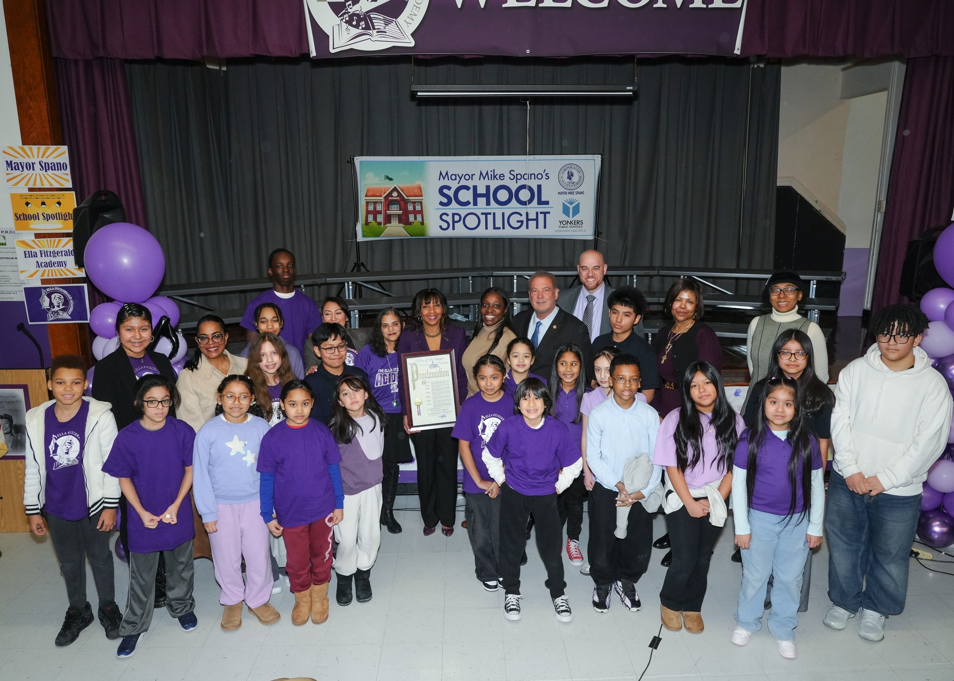 YONKERS MAYOR SPANO’S SCHOOL SPOTLIGHT AWARD PRESENTED TO ELLA FITZGERALD ACADEMY YONKERS MAYOR SPANO’S SCHOOL SPOTLIGHT AWARD PRESENTED TO ELLA FITZGERALD ACADEMY