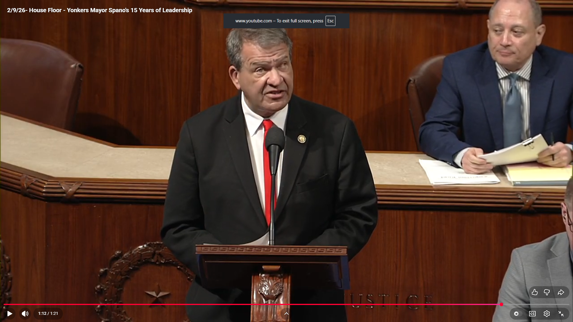 Congressman Latimer Congratulates Yonkers Mayor Mike Spano on House Floor Congressman Latimer Congratulates Yonkers Mayor Mike Spano on House Floor