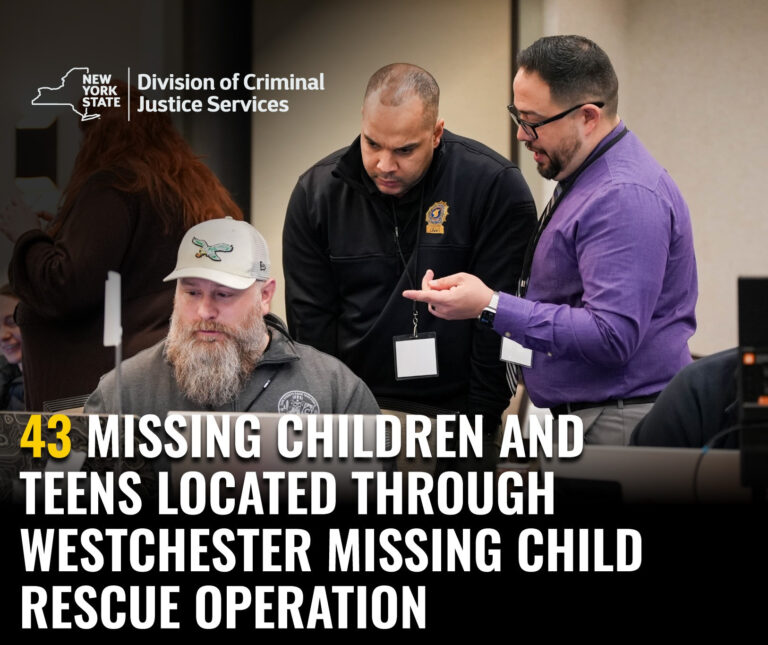 Westchester Missing Child Rescue Operation Results in Successful Location of 43 Children and Teens