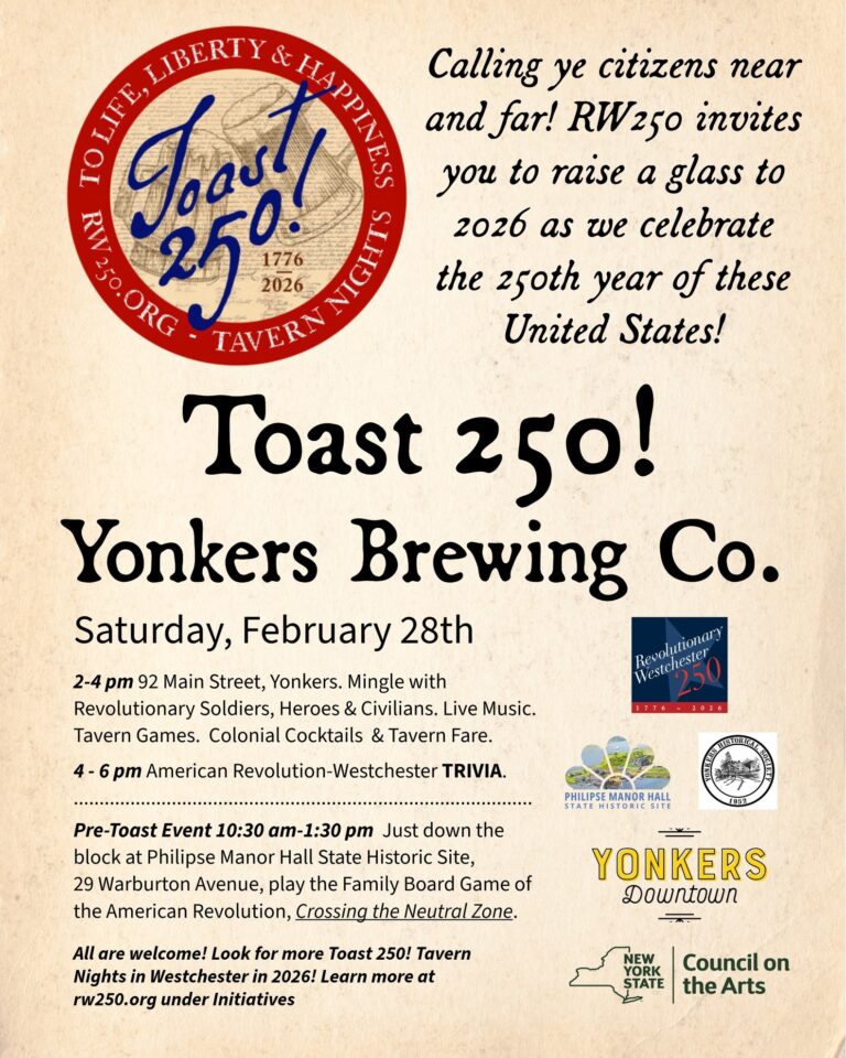 Toast 250! at Yonkers Brewing Co. Feb. 28