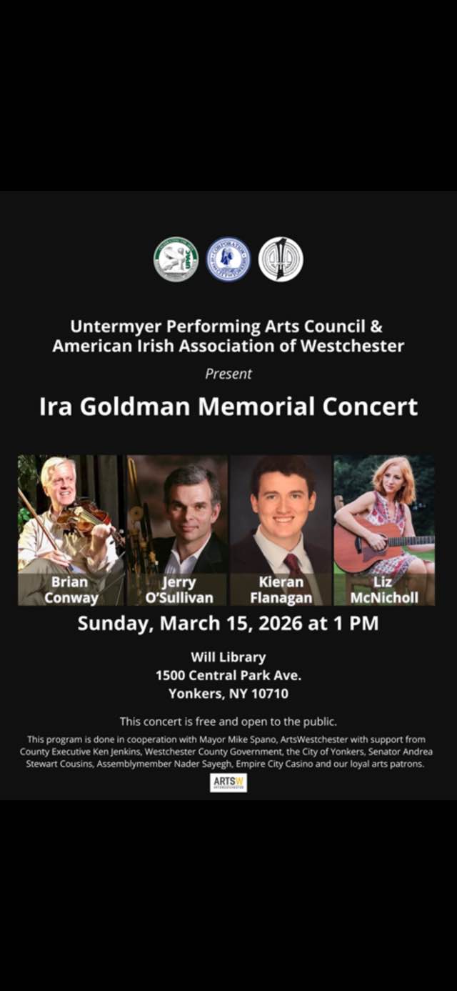 Ira Goldman Memorial Concert-March 15-Will Library