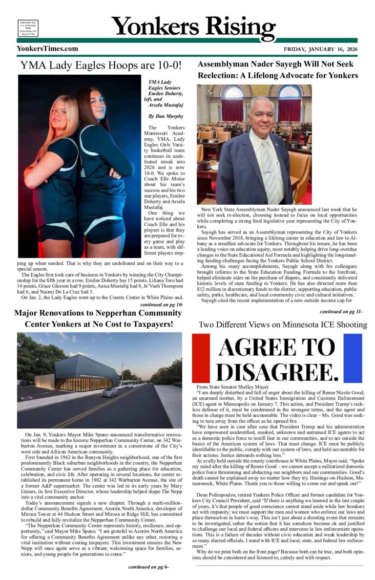 Yonkers Rising January 16, 2026 PDF