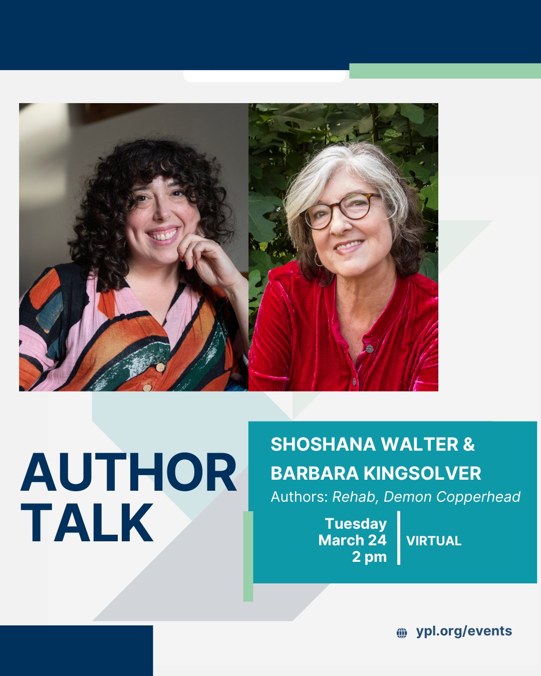 Yonkers Public Library-March Author Talks Yonkers Public Library-March Author Talks