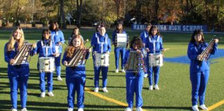 Maria Regina HS Marching Band at St. Patrick’s Day Parades in NYC, Yonkers and Mamaroneck