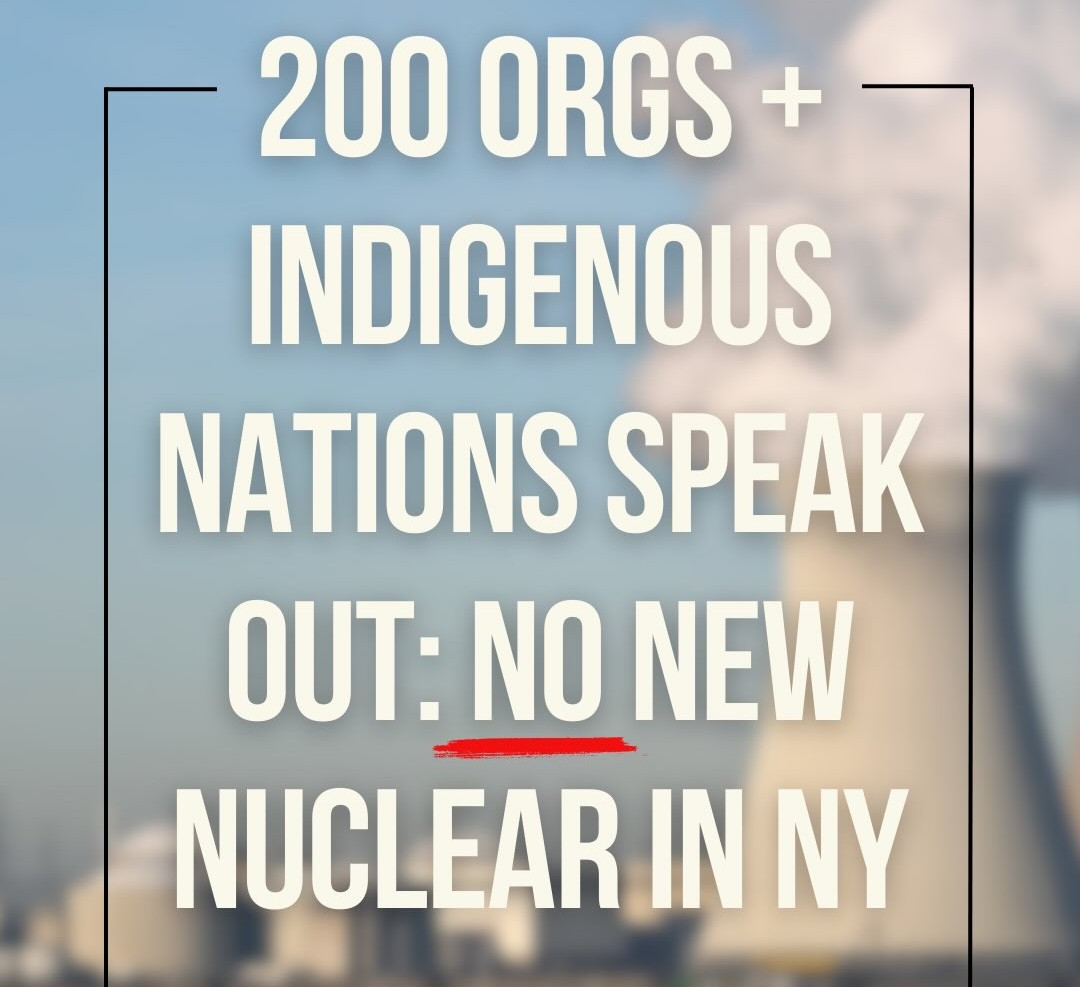 200+ Groups and Indigenous Nations Tell NY Gov. Hochul: No New Nuclear Reactors 200+ Groups and Indigenous Nations Tell NY Gov. Hochul: No New Nuclear Reactors