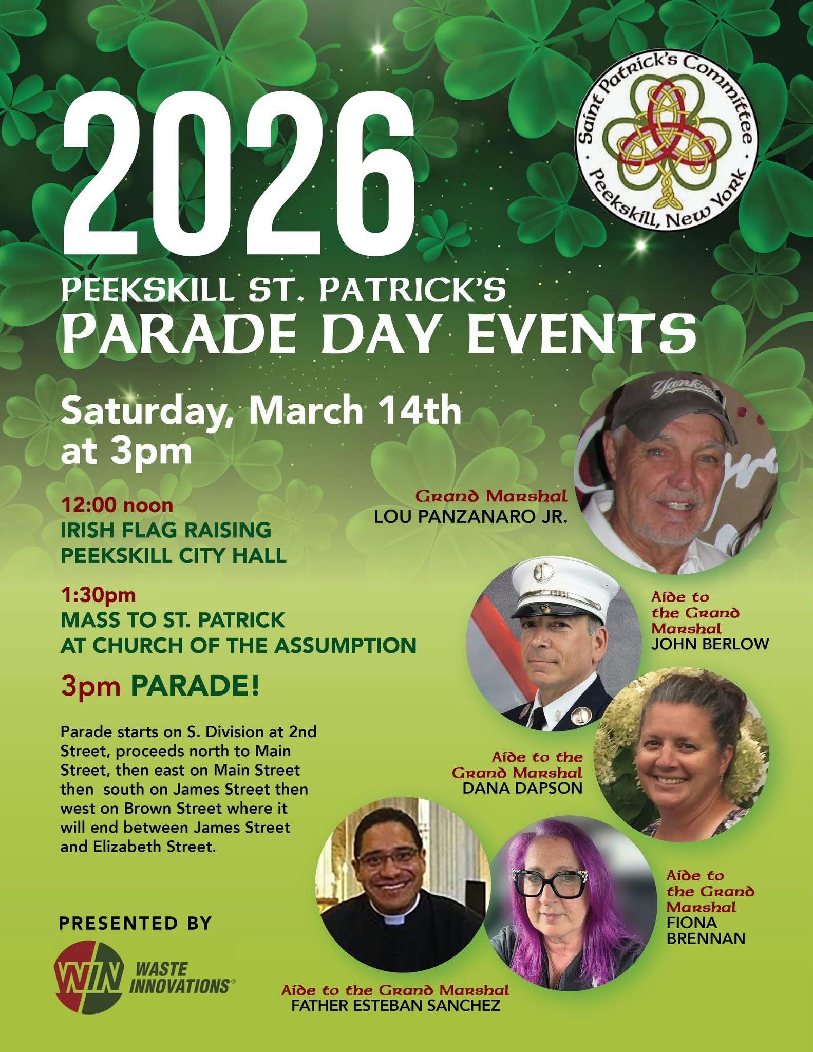 Peekskill St. Patrick’s Day Parade -March 14 Peekskill St. Patrick’s Day Parade -March 14