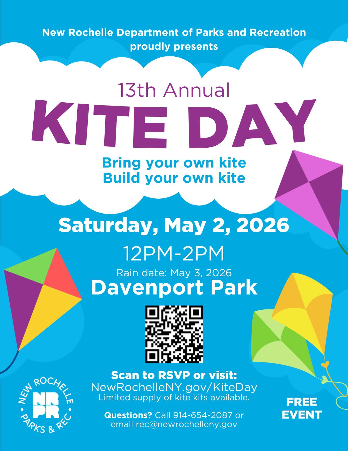 Go Fly A Kite! 13th Annual Kite Day May 2 in New Rochelle Go Fly A Kite! 13th Annual Kite Day May 2 in New Rochelle