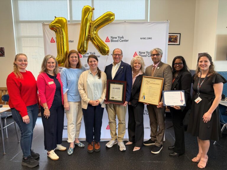 NEW YORK BLOOD CENTER AND RYE COUNTRY DAY SCHOOL HOST BLOOD DRIVE TO CELEBRATE  1000TH BLOOD DONATION