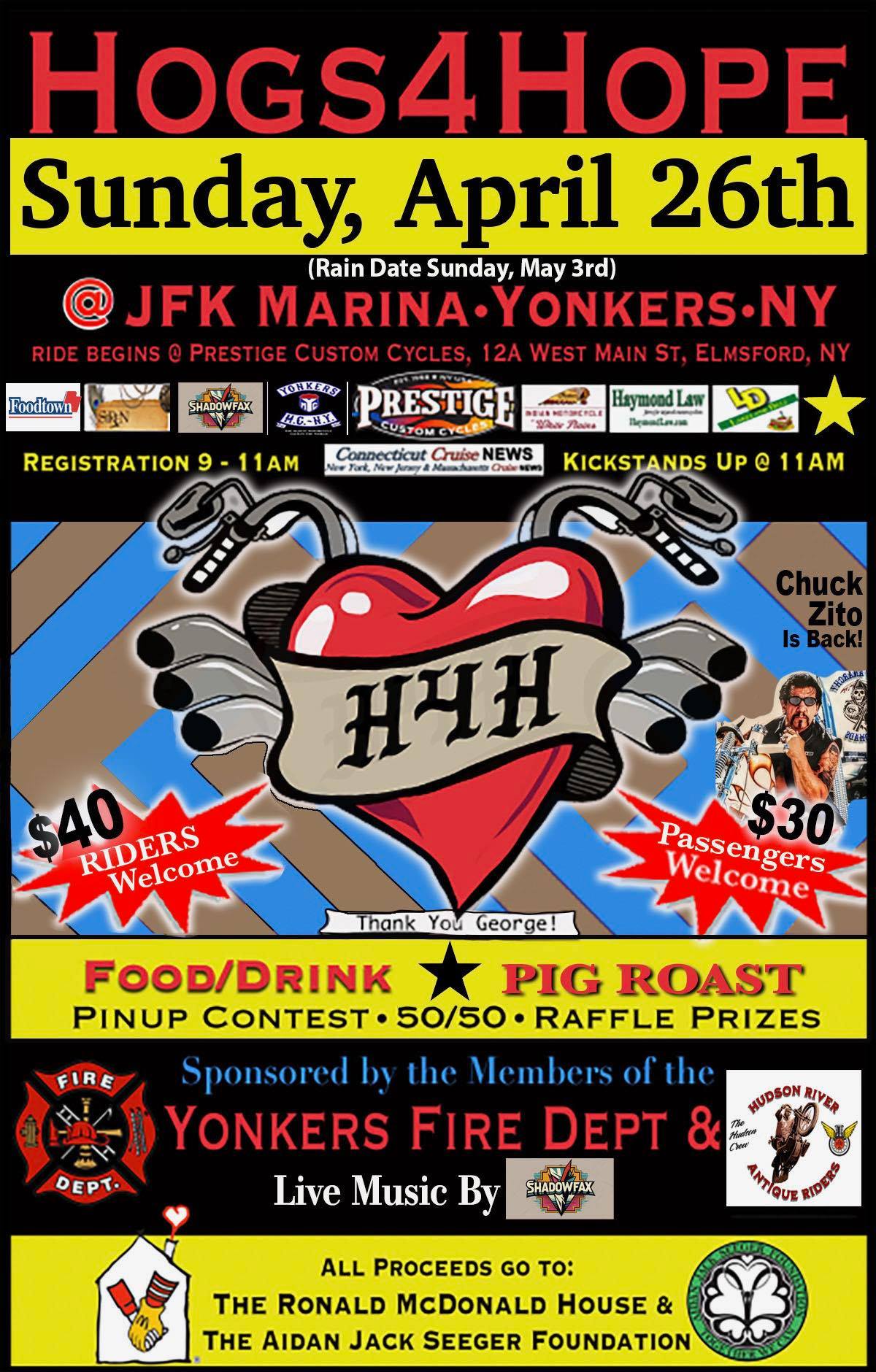 Hogs4Hope April 26 JFK Marina Yonkers Hogs4Hope April 26 JFK Marina Yonkers